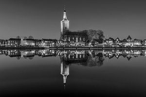 Hasselt am Abend in Schwarz und Weiß
