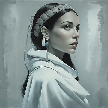 Fille avec boucle d'oreille