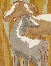 Calm Horse Family by Nikita Jariwala