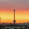 Berlin skyline in sunset by Frank Herrmann