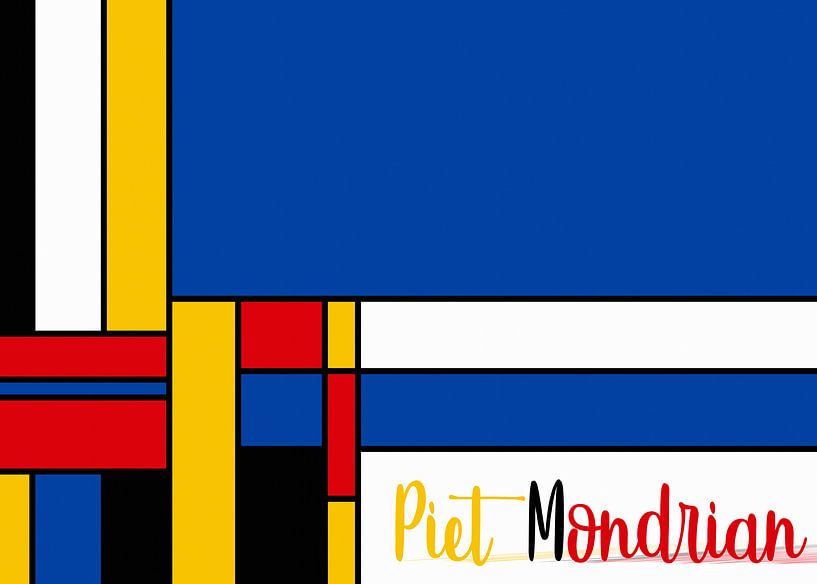 Piet Mondriaan met letters van Marion Tenbergen