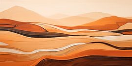 Paysage abstrait de colline #3 sur Bert Nijholt