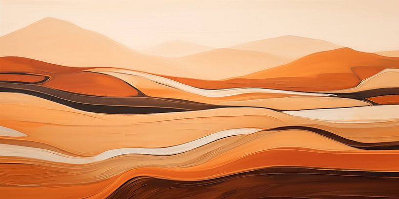 Paysage abstrait de colline #3 par Bert Nijholt