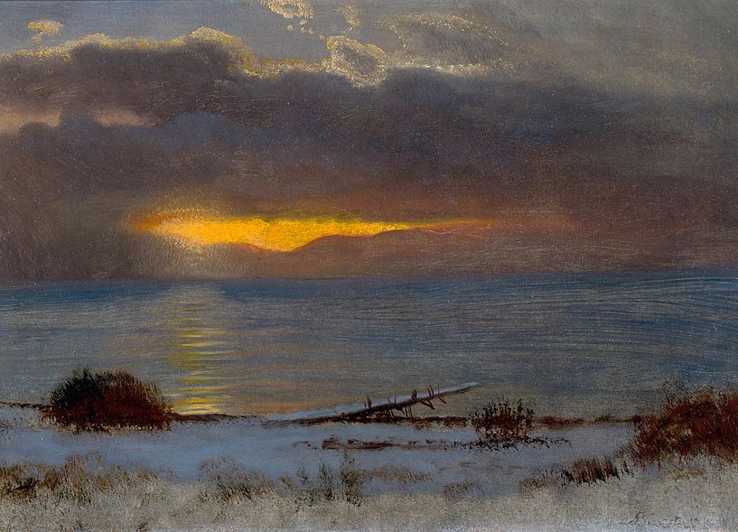 Sunrise on Lake Tahoe, California, Albert Bierstadt by Masterful Masters