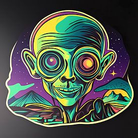 Alien néon sur Vythryd Arts