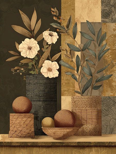 Floral Balance van Blikvanger Schilderijen