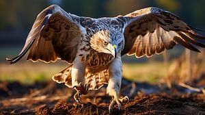 Bussard bei Anflug auf seine Beute in der Wildnis von Animaflora PicsStock