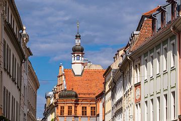 Vue sur les bâtiments historiques de la ville de Görlitz sur Rico Ködder