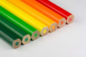 Conceptuele kleurpotloden als energielabel kleuren