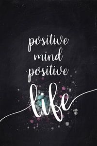 Text Art POSITIVE MIND POSITIVE LIFE