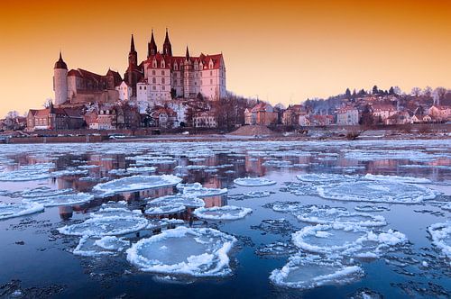 Meißen an der Elbe im Winter