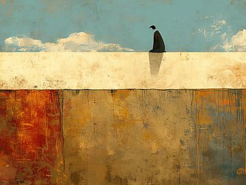 Mensfiguur Schilderij | Edge of Solitude van ARTEO Schilderijen