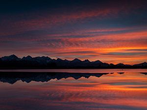 Abendrot am Forggensee