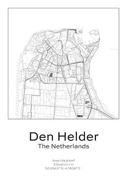 Stads kaart - Nederland - Den Helder van Ramon van Bedaf