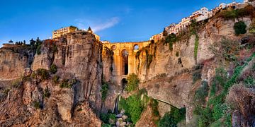 Panorama of the Ronda Gorge in Andalusia, Spain