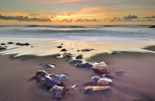 Plage du coucher de soleil Fuerteventura Espagne