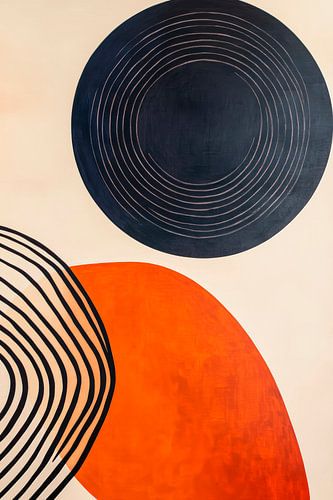 Geometrische vormen in warme kleuren