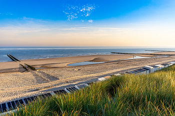 Strandhäuser am Strand von Domburg