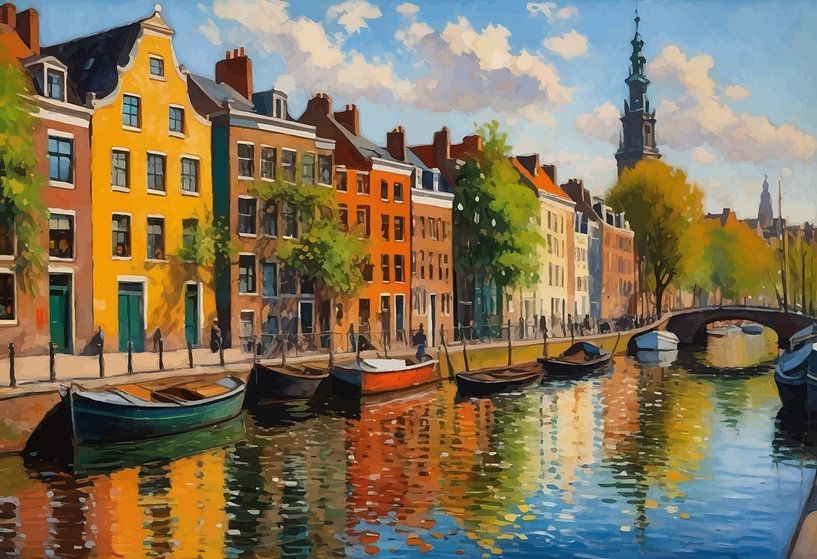 Amsterdamer Kanallandschaft von MIROKKU