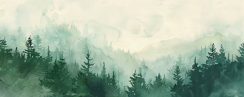 Mountains of Green 8 by ByNoukk
