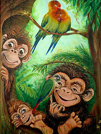 Monkeys and parakeets, part 2 by Anita Snik-Broeken
