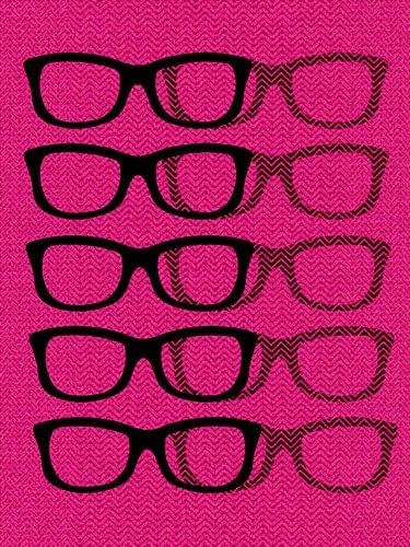 Glasses Black & Pink