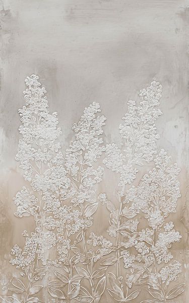 Bloemen in reliëf van Color Square