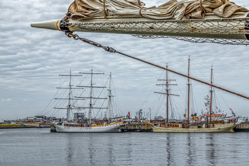 Tall Ships berthed in the port of Den Helder during Sail Den Helder by John Kreukniet