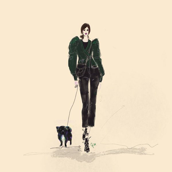 Fashion sketch go outfit 1 by Go van Kampen