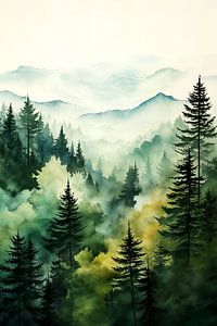 Die Stille des grünen Waldes