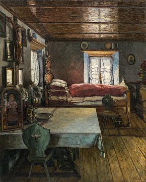 Josef Stoitzner, Chambre à coucher rustique, 1913