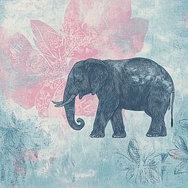 Elephant Flowers | Elephant with Flowers by Zen and More