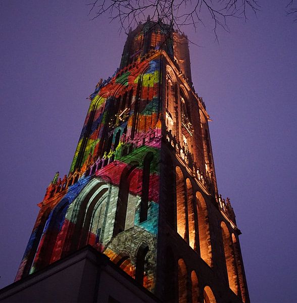 Utrecht, Domtoren gezien vanaf Florahof (29-12-2024) van Eric Oudendijk