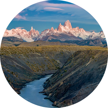 Rio De Las Vueltas Canyon met uitzicht op Fitz Roy