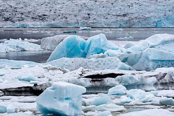 Eisschollen im Gletschersee Jökulsárlon Island von Henk Alblas