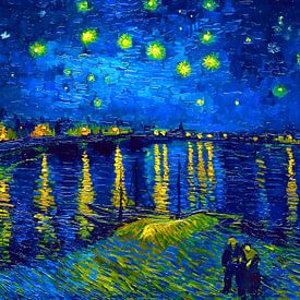 Starry Night over the Rhone - Vincent van Gogh - 1888 by Doesburg Design