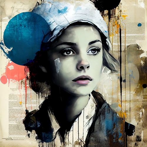 Fille au chapeau bleu