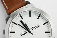 Horloge met tekst Full Time van Tonko Oosterink thumbnail