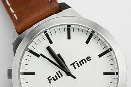 Horloge met tekst Full Time van Tonko Oosterink