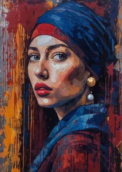 The Girl with a Pearl Earring Abstract by MIROKKU