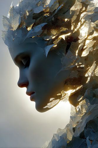 fantasie portret vrouw in de natuur