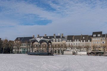 Vrijthof in Maastricht in de sneeuw