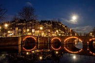 Amsterdam bij maanlicht van Jaco Verpoorte thumbnail