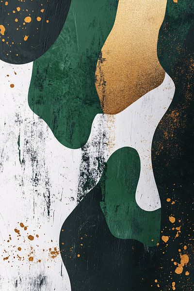 Abstract design with green accents by Imperial Art House