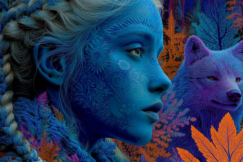 spirituelles Leben mit Frauenporträt von Egon Zitter