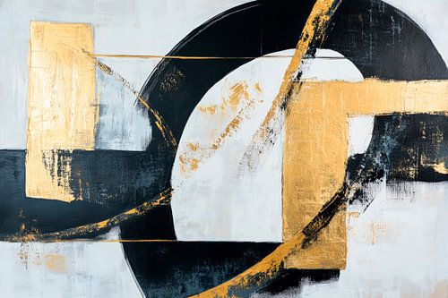 Gouden accenten op zwart en wit