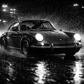 Mitternachtsregenlauf – Klassischer 911 Noir von Dodik Hariyono