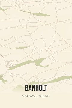 Vintage map of Banholt (Limburg) by Rezona