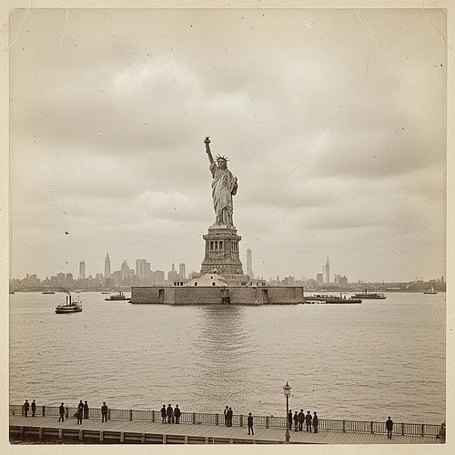 Vintage Statue of Liberty Historic Photo – Old New York Landmark Wallpaper