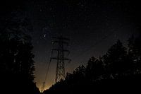 Electricity pylons through the Veluwe